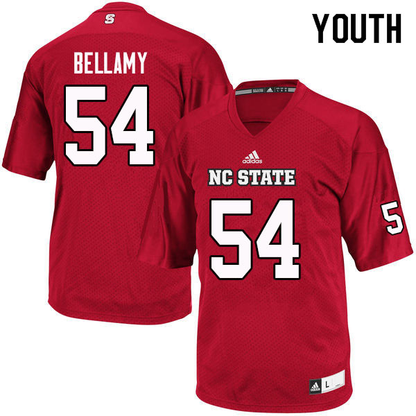 Youth #54 Evin Bellamy NC State Wolfpack College Football Jerseys Sale-Red - Click Image to Close